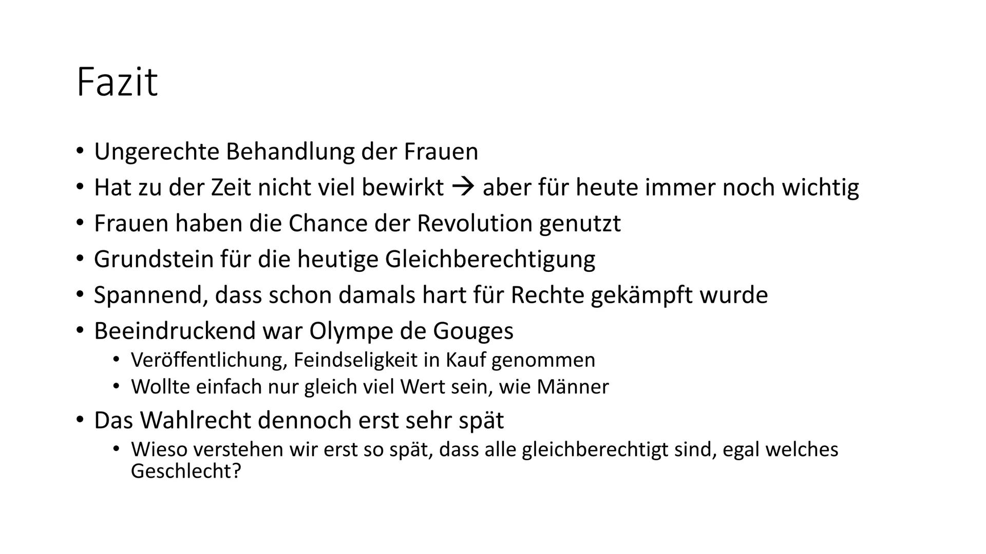 Die Rolle der Frau in der
Französischen Revolution
Kathrin Haug, J1 Inhaltsangabe
Französische Revolution Zusammengefasst
• Situation der Fr