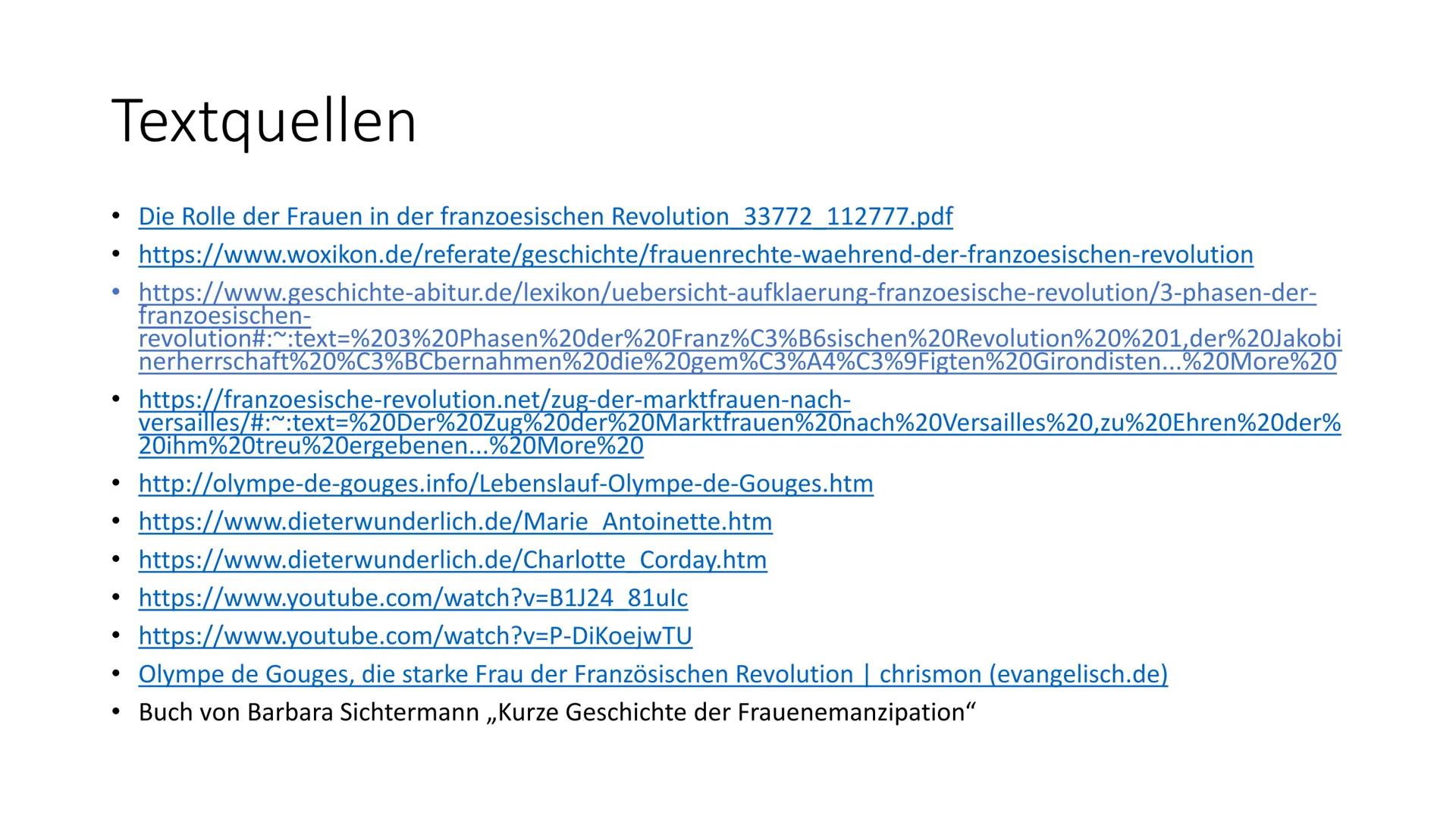 Die Rolle der Frau in der
Französischen Revolution
Kathrin Haug, J1 Inhaltsangabe
Französische Revolution Zusammengefasst
• Situation der Fr