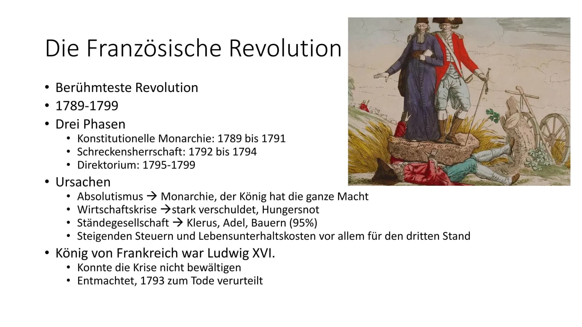 Die Rolle der Frau in der
Französischen Revolution
Kathrin Haug, J1 Inhaltsangabe
Französische Revolution Zusammengefasst
• Situation der Fr