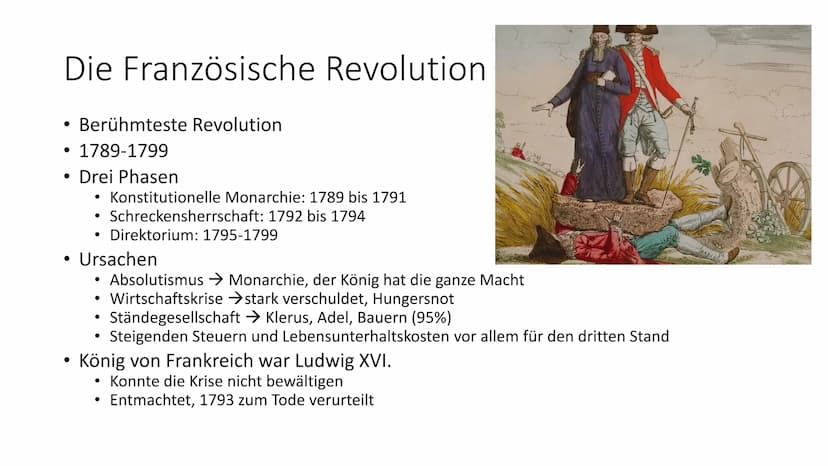 Die Rolle der Frau in der
Französischen Revolution
Kathrin Haug, J1 Inhaltsangabe
Französische Revolution Zusammengefasst
• Situation der Fr
