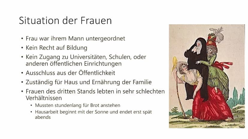 Die Rolle der Frau in der
Französischen Revolution
Kathrin Haug, J1 Inhaltsangabe
Französische Revolution Zusammengefasst
• Situation der Fr
