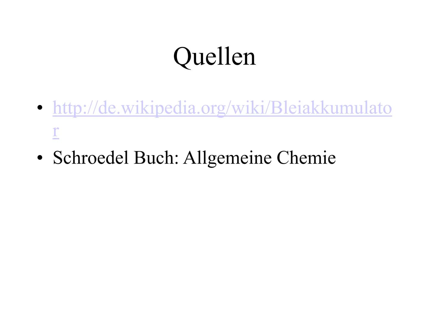 Der Bleiakkumulator
Verschlussdeckel
Plattenverbinder
Positive
Elektrode
(Bleidioxid)
Pluspol
Negative
Elektrode
(Bleischwamm)
Ⓒ Microsoft C