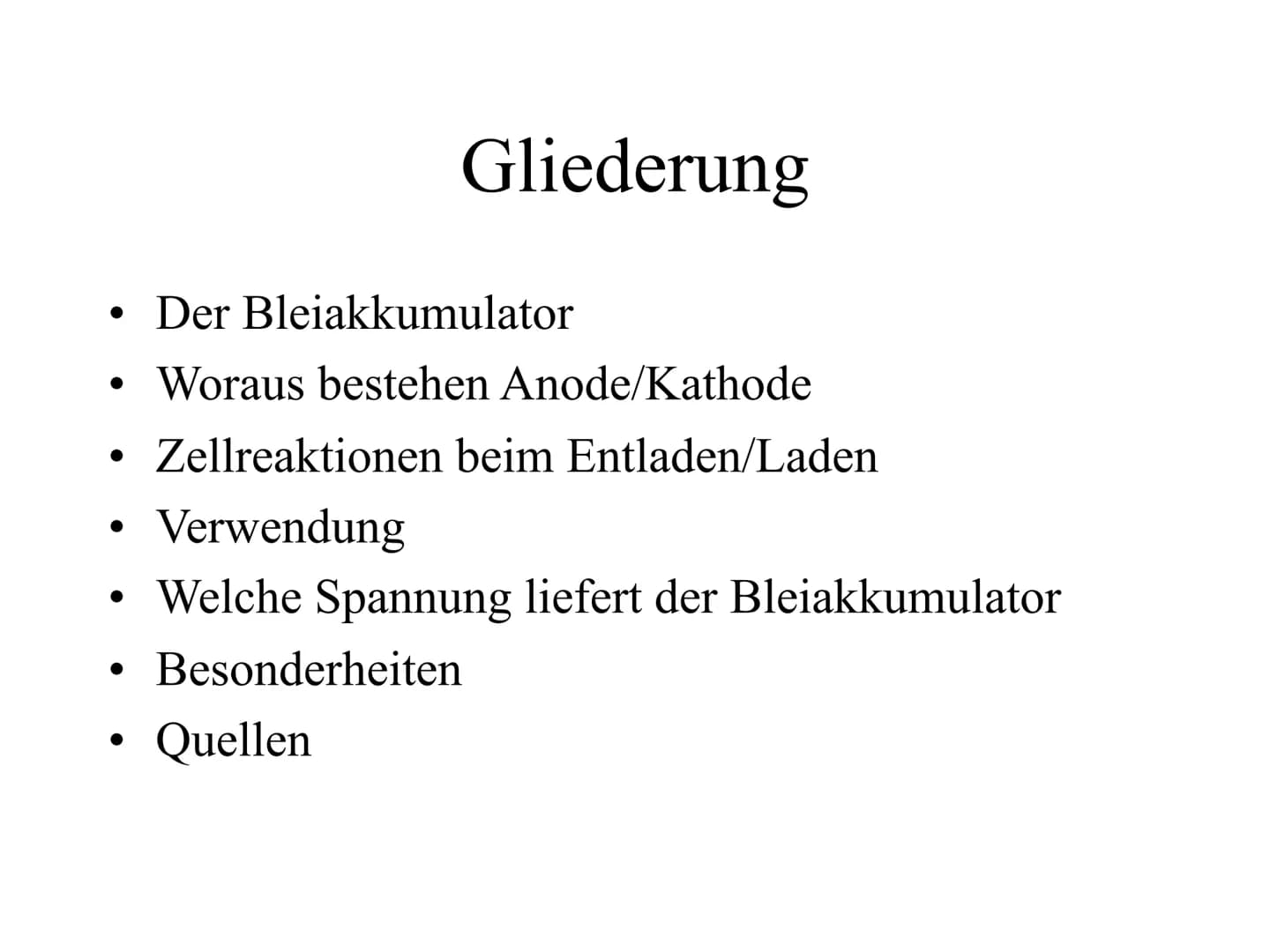 Der Bleiakkumulator
Verschlussdeckel
Plattenverbinder
Positive
Elektrode
(Bleidioxid)
Pluspol
Negative
Elektrode
(Bleischwamm)
Ⓒ Microsoft C