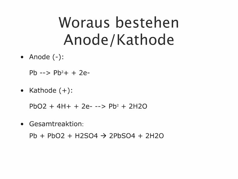 Der Bleiakkumulator
Verschlussdeckel
Plattenverbinder
Positive
Elektrode
(Bleidioxid)
Pluspol
Negative
Elektrode
(Bleischwamm)
Ⓒ Microsoft C
