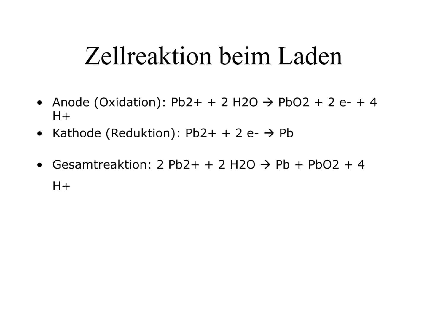 Der Bleiakkumulator
Verschlussdeckel
Plattenverbinder
Positive
Elektrode
(Bleidioxid)
Pluspol
Negative
Elektrode
(Bleischwamm)
Ⓒ Microsoft C