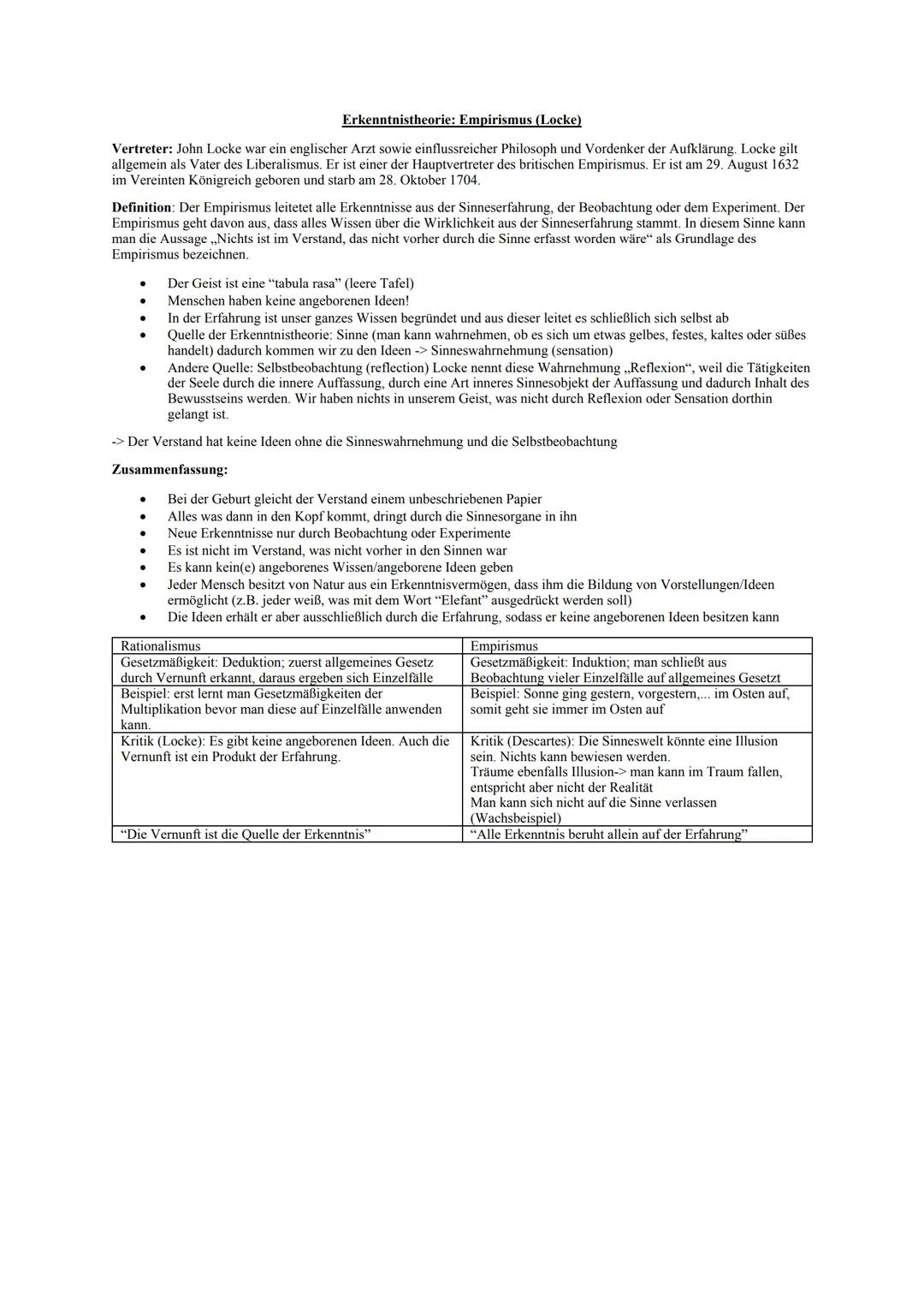 # Rationalismus:

Erkenntnistheorie: Rationalismus (Descartes)

Vertreter: René Descartes war ein französischer Philosoph, Mathematiker und 