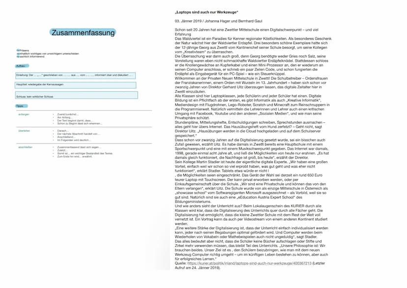 Kriterium Zusammenfassung Erörterung Leserbrief
Zeit
Präsens
Präsens
Publikum
Leserschaft
Stil
eigene
Meinung?
Hortanzahl 270-330
Überschrif