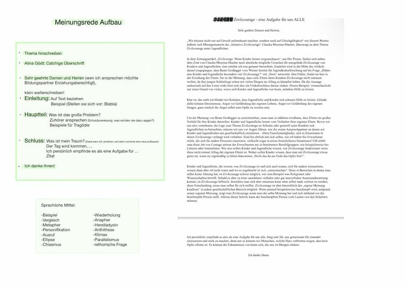 Kriterium Zusammenfassung Erörterung Leserbrief
Zeit
Präsens
Präsens
Publikum
Leserschaft
Stil
eigene
Meinung?
Hortanzahl 270-330
Überschrif