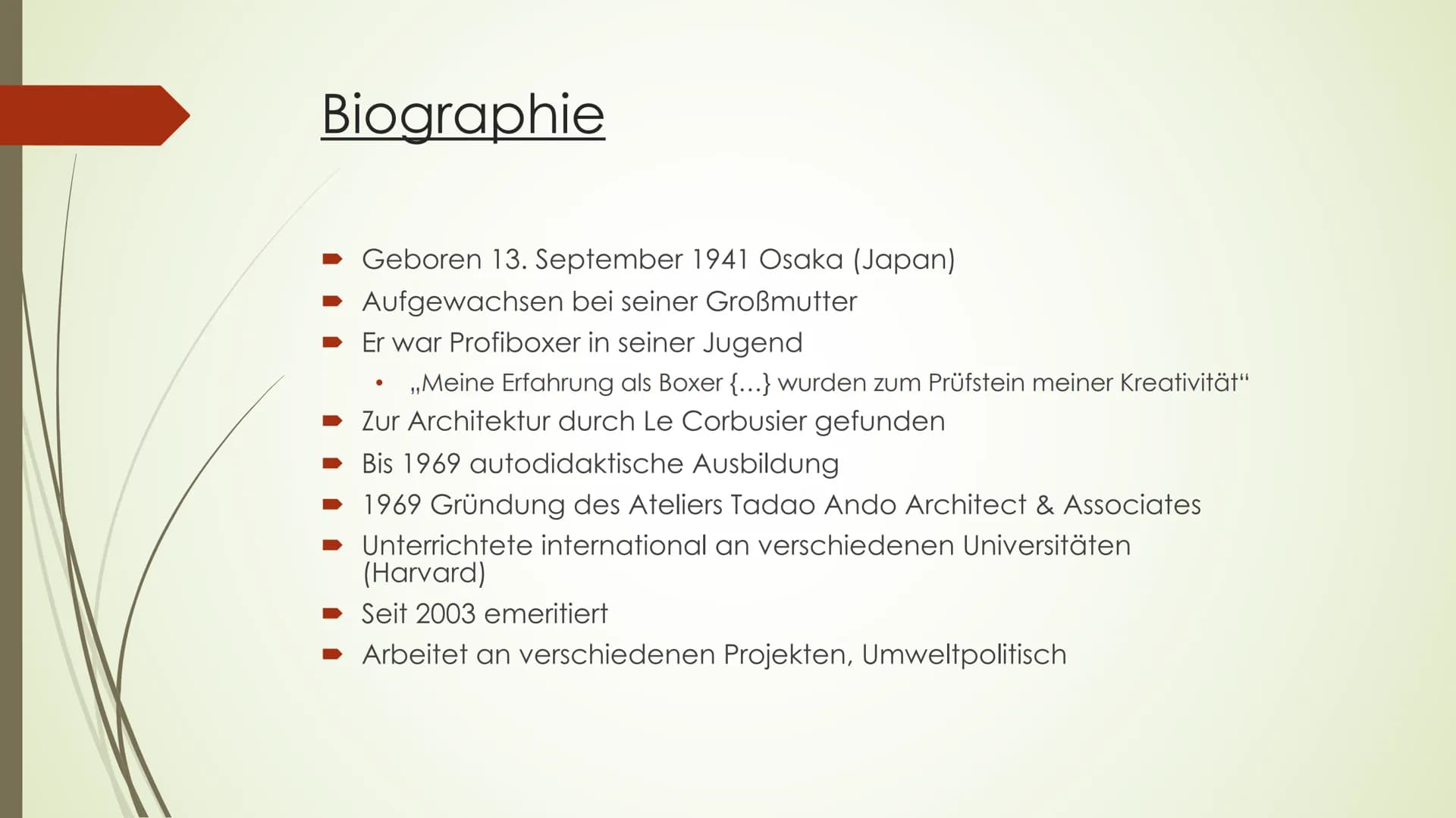 ,,Architektur zu schaffen bedeutet,
repräsentative Aspekte der realen Welt - wie
Natur, Geschichte, Tradition und
Gesellschaft- in einer räu