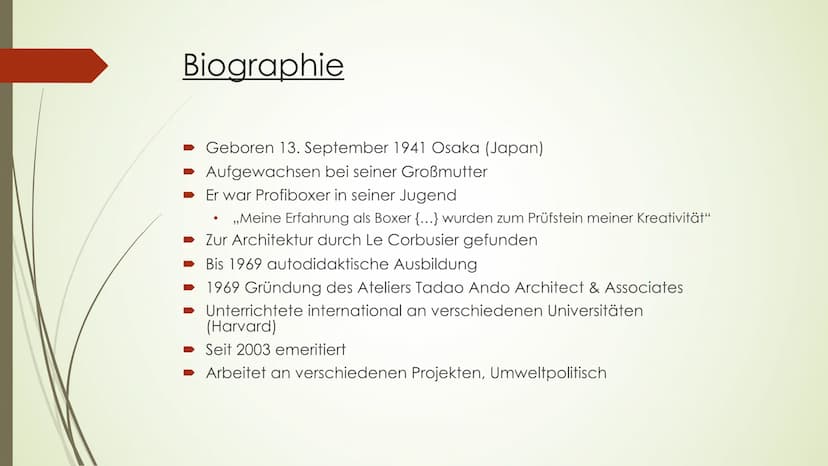 ,,Architektur zu schaffen bedeutet,
repräsentative Aspekte der realen Welt - wie
Natur, Geschichte, Tradition und
Gesellschaft- in einer räu
