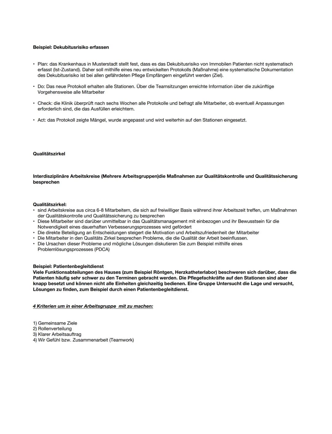 Qualitätmodell nach Donabedian
Herr Donabedian hat 3 Kategorien gefunden mit der die Qualität messbar ist. Man sollte sich die Strukturen un
