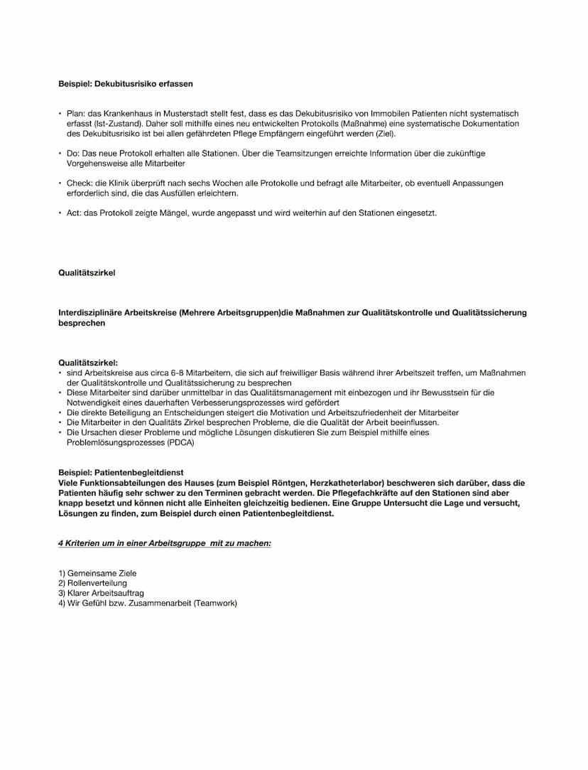 Qualitätmodell nach Donabedian
Herr Donabedian hat 3 Kategorien gefunden mit der die Qualität messbar ist. Man sollte sich die Strukturen un