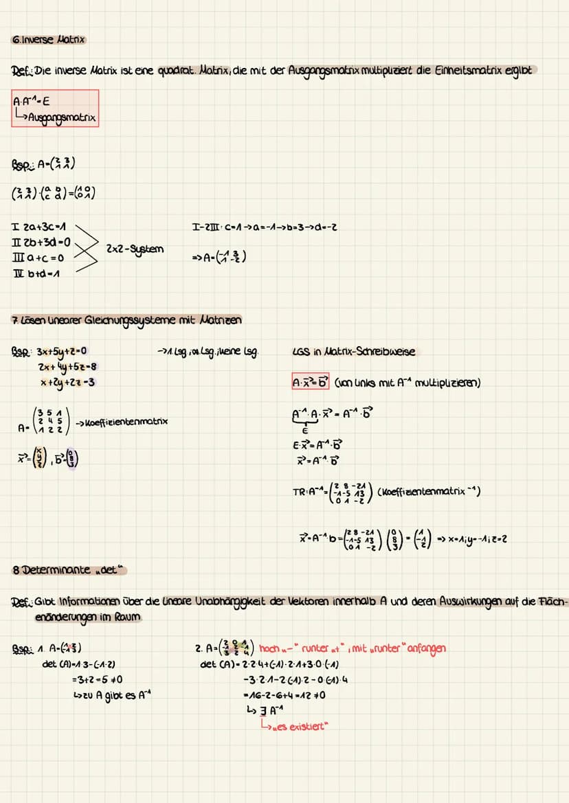Zusammenfassung
Matrizen
Def:mxn-Matrix
zeile Spalte
A-91 912 0.18... Oun
ama amz amz amn.
Man schreibt kurz
A-(aj)i i=1,...,Mij=₁...
→> Zah