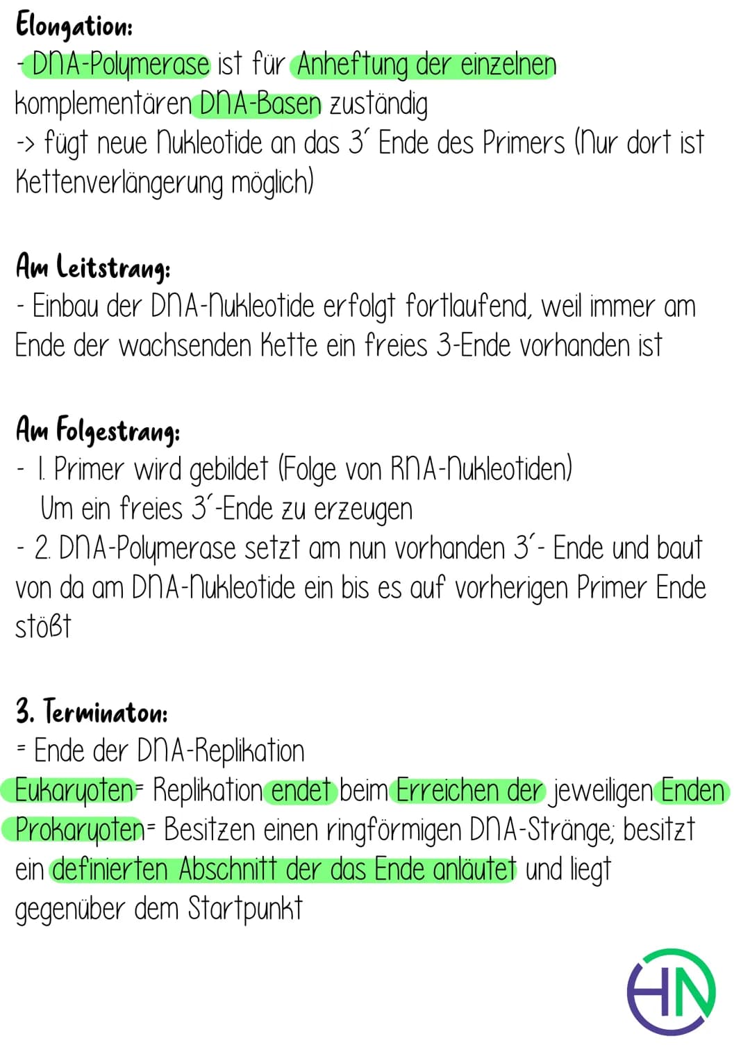 Verdopplung der Erbguts (DNA)
3′
5'
Identische Replikation
Folgestrang
5'
3'
Leitstrang
DNA Replikation
DNA-Polymerase
Okazaki-
Fragment
Nuk