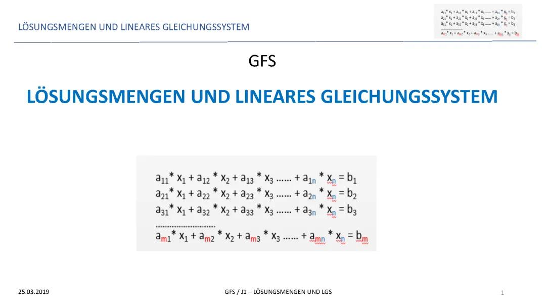 Was ist die Lösungsmenge eines linearen Gleichungssystems? | Lineare Gleichungssysteme leicht erklärt