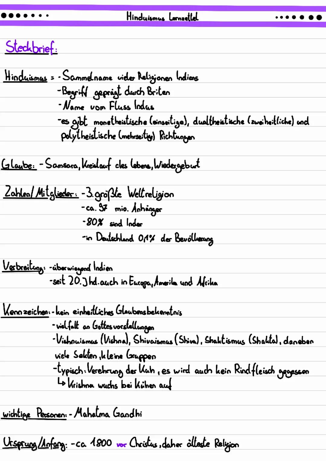 Hinduismus Steckbrief für Kinder: Glaube, Götter und Kastensystem einfach erklärt