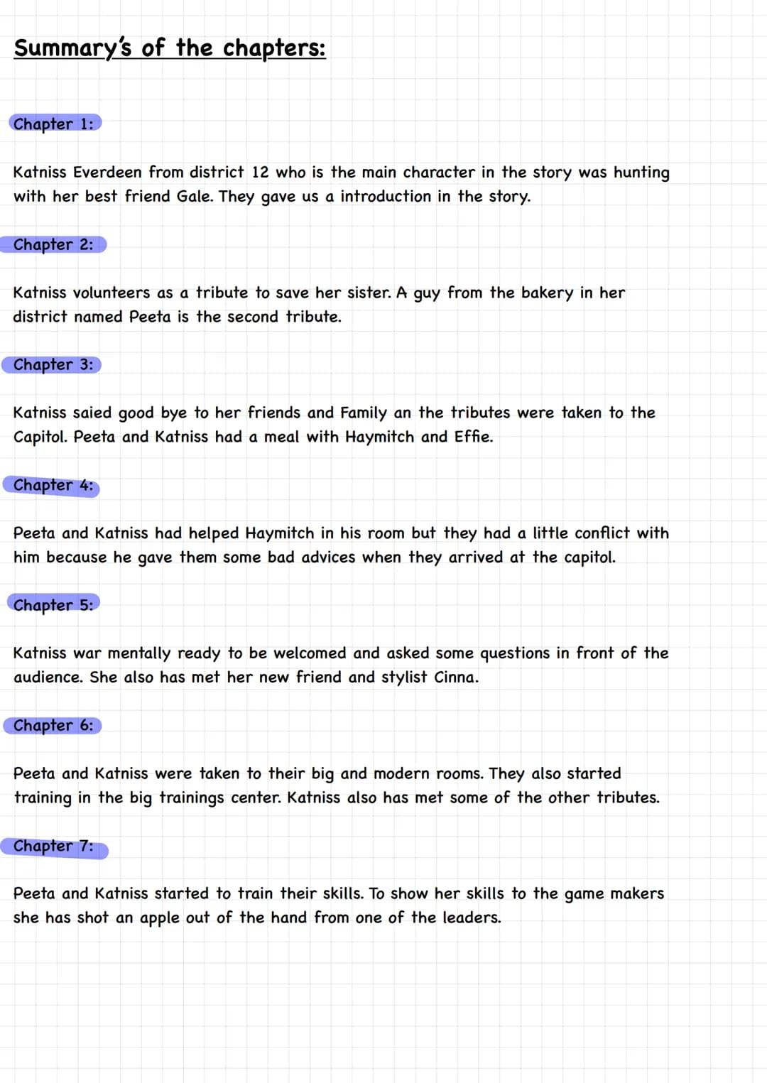 Reading Diary The Hunger Games:
By Ben Auerbach 10.6
Suzanne Collins
The Hunger Games
Klett English Editions
ok
Klett Summary's of the chapt