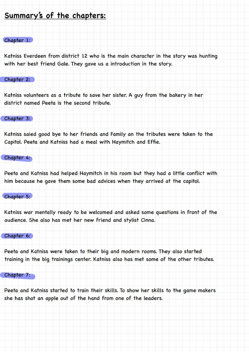 Reading Diary The Hunger Games:
By Ben Auerbach 10.6
Suzanne Collins
The Hunger Games
Klett English Editions
ok
Klett Summary's of the chapt