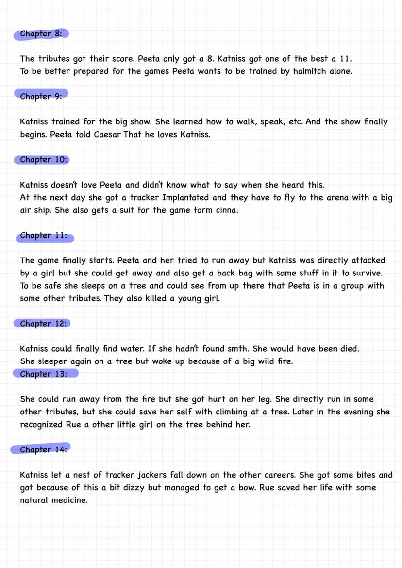 Reading Diary The Hunger Games:
By Ben Auerbach 10.6
Suzanne Collins
The Hunger Games
Klett English Editions
ok
Klett Summary's of the chapt