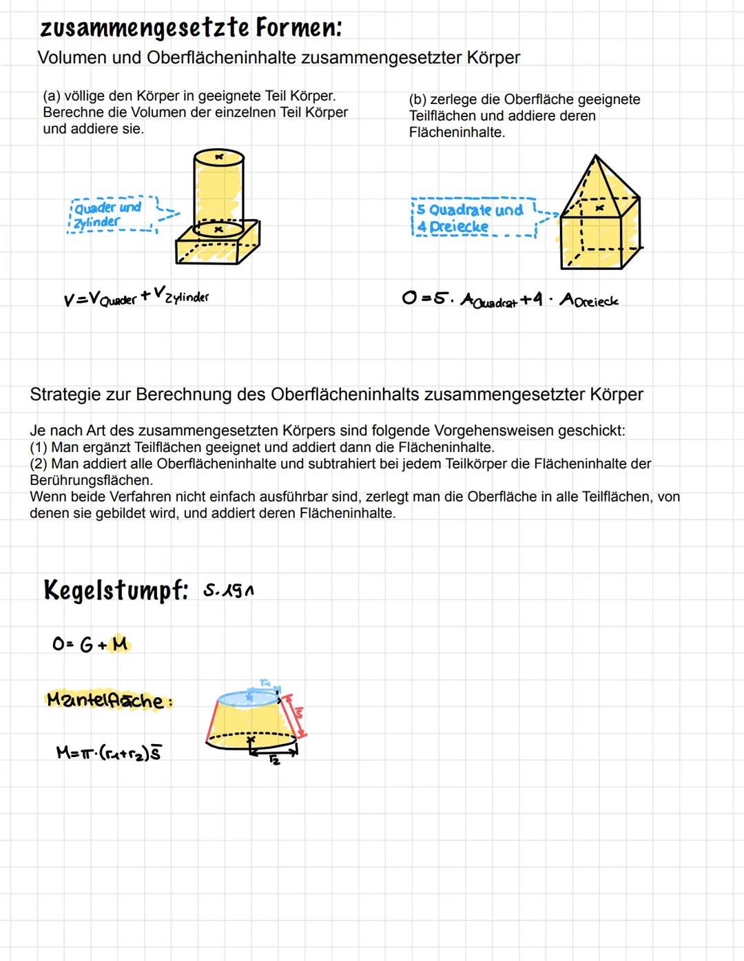 # MATHEMATICS

Zylinder:

ist ein Körper, dessen Grundflächen kreisflächen sind
die parallel und Konkurrenz zueinander sind. Die
Mantelfläch