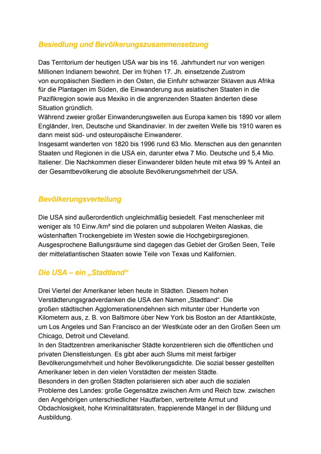 Vereinigte Staaten von Amerika
Die USA sind der nach Fläche und Einwohnerzahl drittgrößte Staat der Erde. Seit
Beginn des 20. Jh. sind sie d