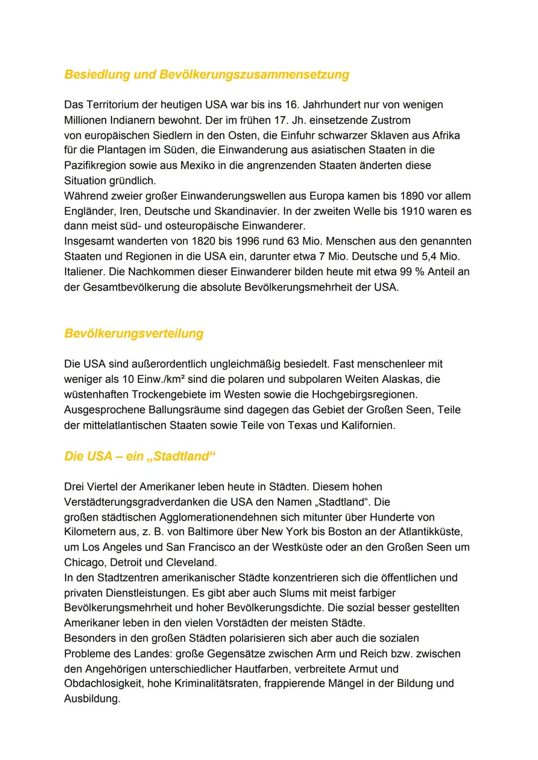 Vereinigte Staaten von Amerika
Die USA sind der nach Fläche und Einwohnerzahl drittgrößte Staat der Erde. Seit
Beginn des 20. Jh. sind sie d