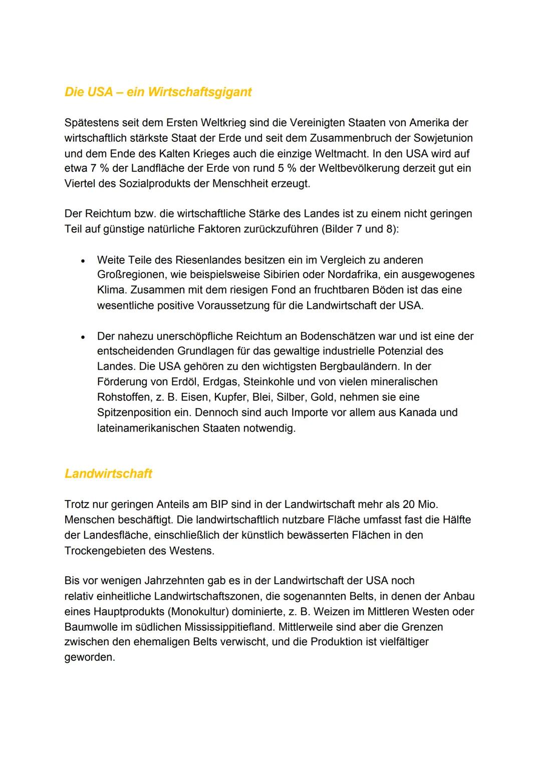 Vereinigte Staaten von Amerika
Die USA sind der nach Fläche und Einwohnerzahl drittgrößte Staat der Erde. Seit
Beginn des 20. Jh. sind sie d