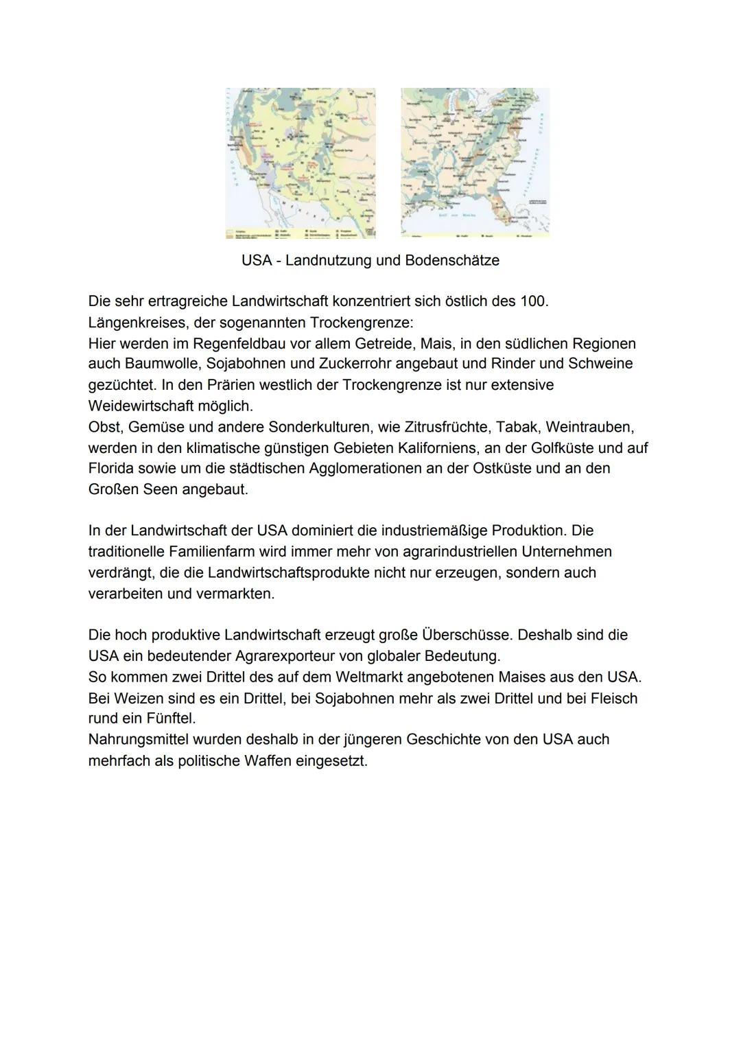 Vereinigte Staaten von Amerika
Die USA sind der nach Fläche und Einwohnerzahl drittgrößte Staat der Erde. Seit
Beginn des 20. Jh. sind sie d