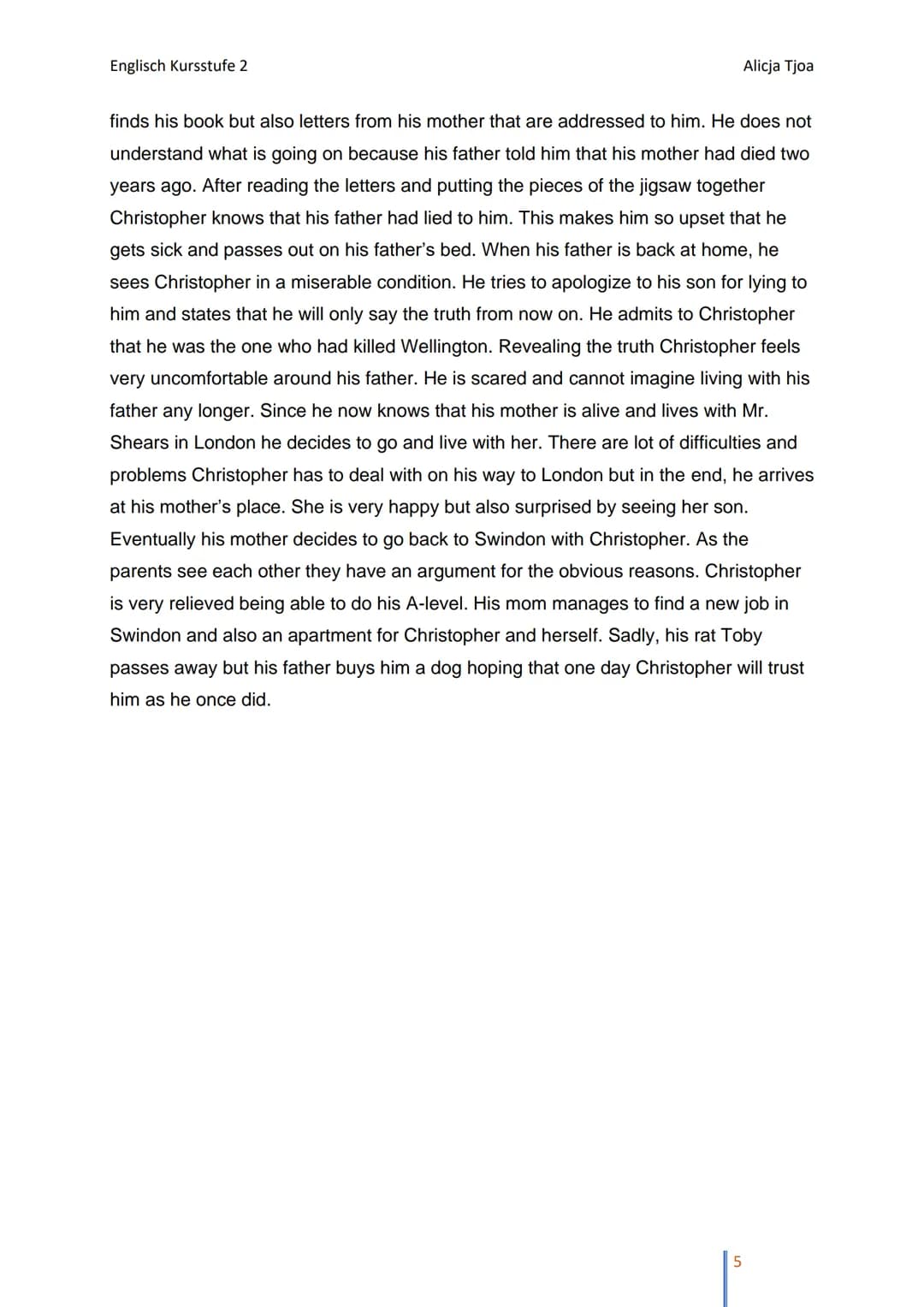 Englisch Kursstufe 2
Book review
16-Jan-23
The curious
incident of the dog
in the nighttime
#1 international bestseller
whitbread book of th
