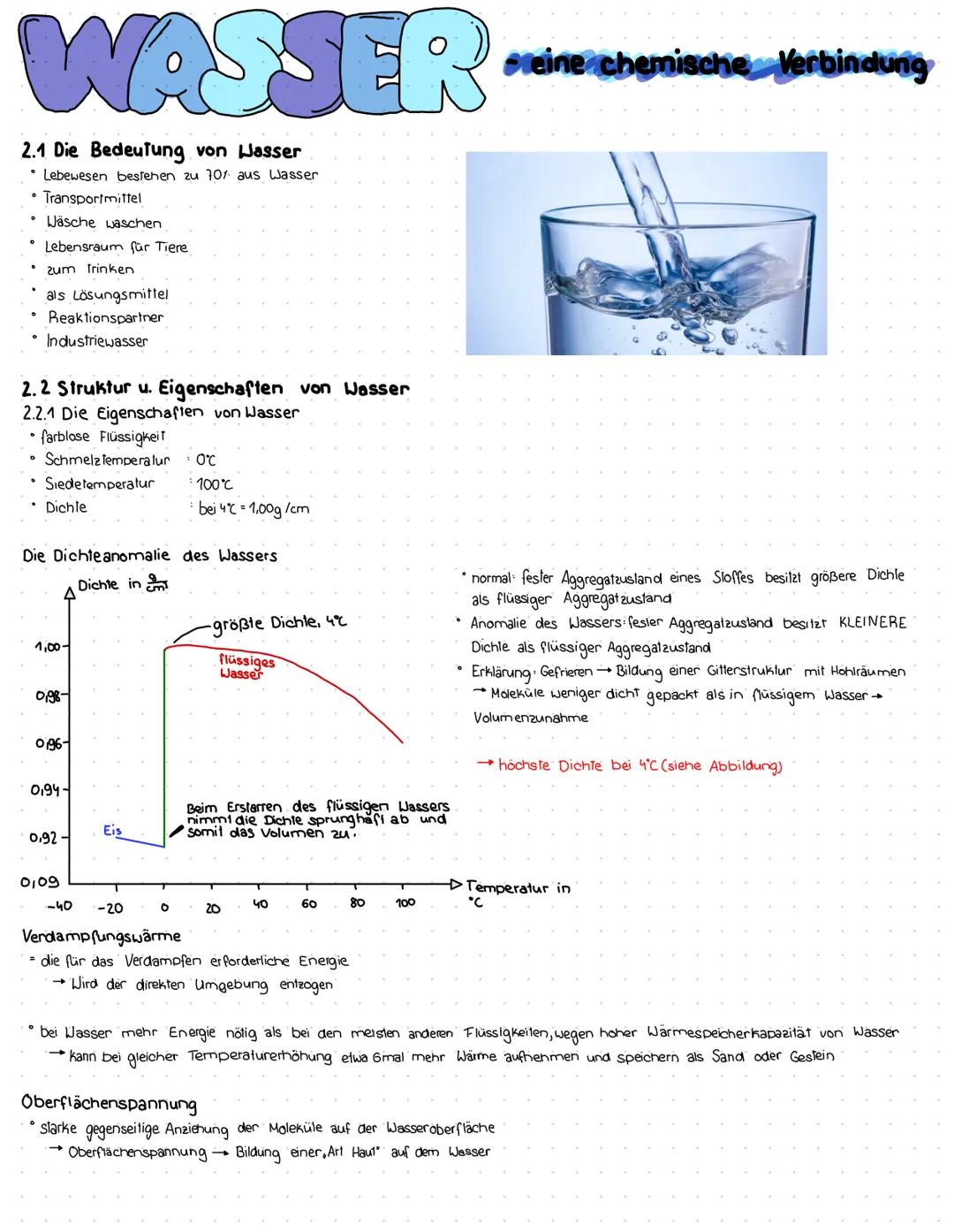 WASSER
2.1 Die Bedeutung von Wasser
• Lebewesen bestehen zu 701 aus Wasser
Transportmittel
。
• Wäsche waschen
0
Lebensraum für Tiere
zum Tri