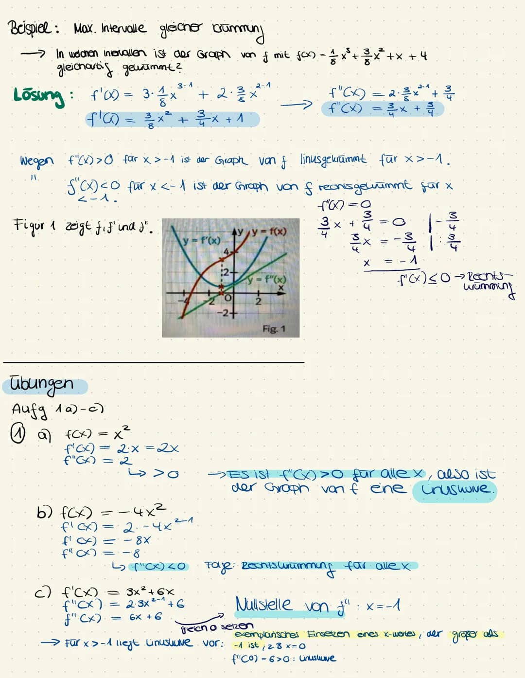 Monotonieuntersuchung und erste Ableitung, geometrisch
●
Monotonieuntersuchung
Schaubild K von f
●
Funktionswert f (x) ist der y-Wert des
Ku