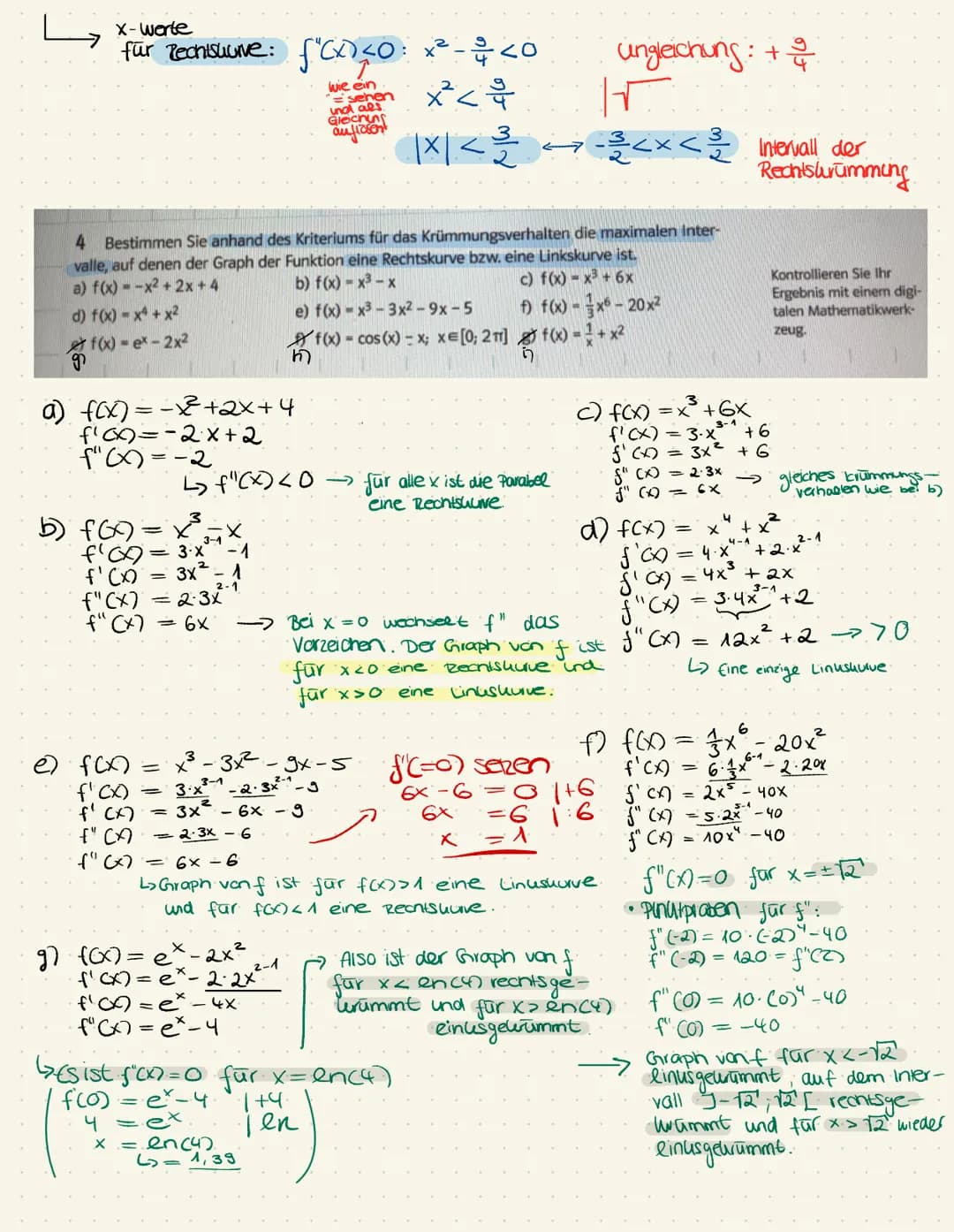Monotonieuntersuchung und erste Ableitung, geometrisch
●
Monotonieuntersuchung
Schaubild K von f
●
Funktionswert f (x) ist der y-Wert des
Ku