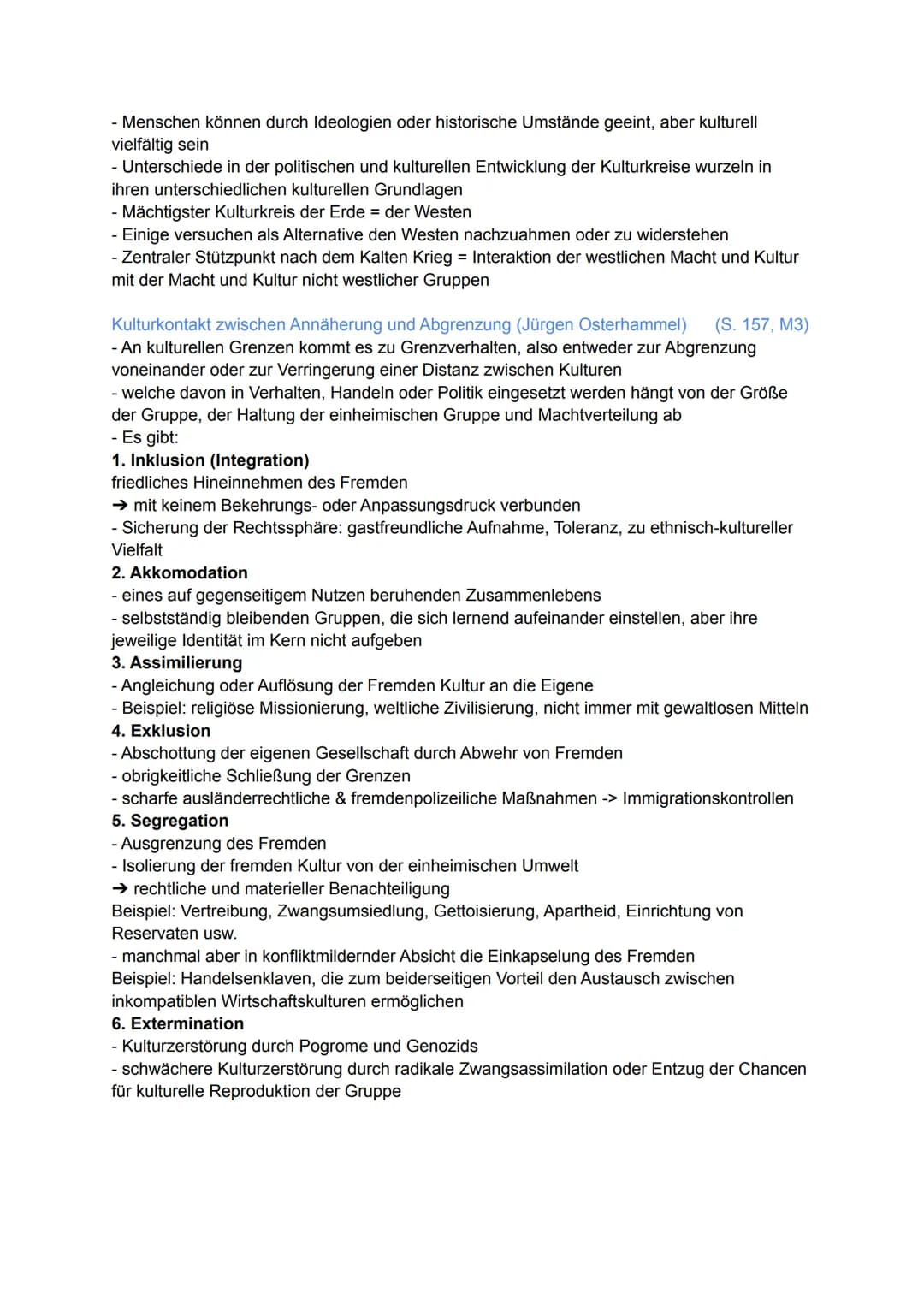 2.1 Kernmodul: Kulturkontakt und Kulturkonflikt
Kulturkontakt
- Die Theorie geht davon aus, dass jeder Mensch einer bestimmten Kultur/ Kultu