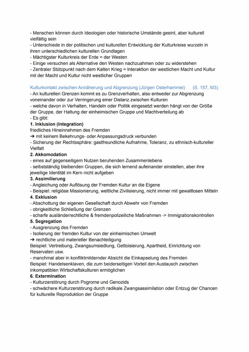 2.1 Kernmodul: Kulturkontakt und Kulturkonflikt
Kulturkontakt
- Die Theorie geht davon aus, dass jeder Mensch einer bestimmten Kultur/ Kultu