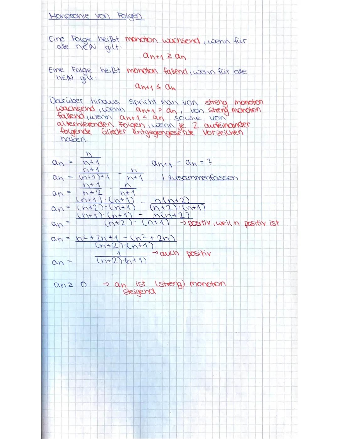 Zahlenfolgen
Zankenfolge verstent man eine
mit Definitionsbereich (f) = N₂
Dabei verwendet man statt der Variable x
Variable
unter einer
Fun