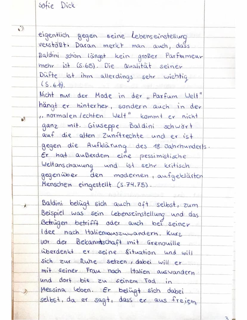 Sofie Dick
J
"Das Parfum" (Patrick Süskind):
Charakterisierung von Giuseppe Baldini
)
15.06.22
die Geschichte eines Mörders
V
"
Der Roman Da