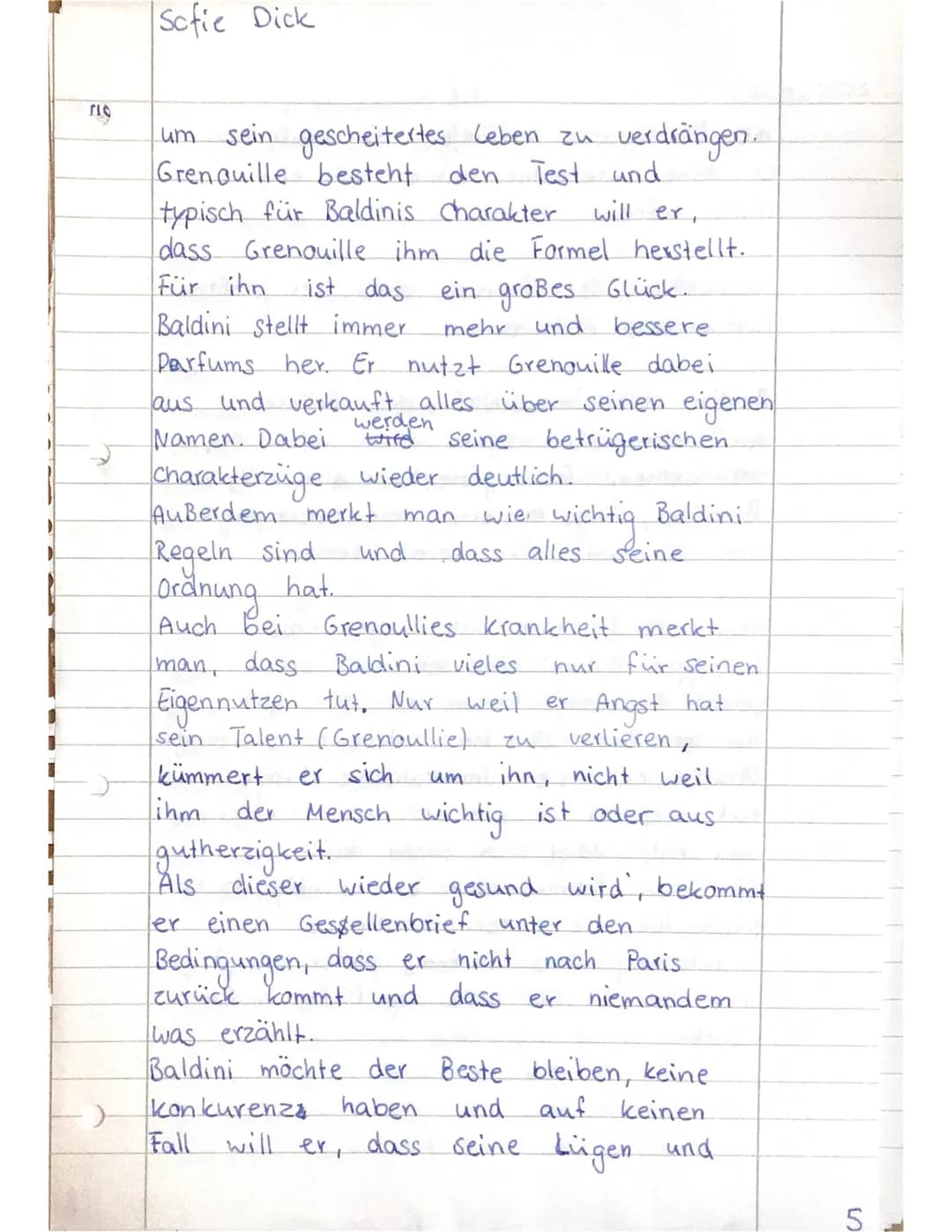 Sofie Dick
J
"Das Parfum" (Patrick Süskind):
Charakterisierung von Giuseppe Baldini
)
15.06.22
die Geschichte eines Mörders
V
"
Der Roman Da