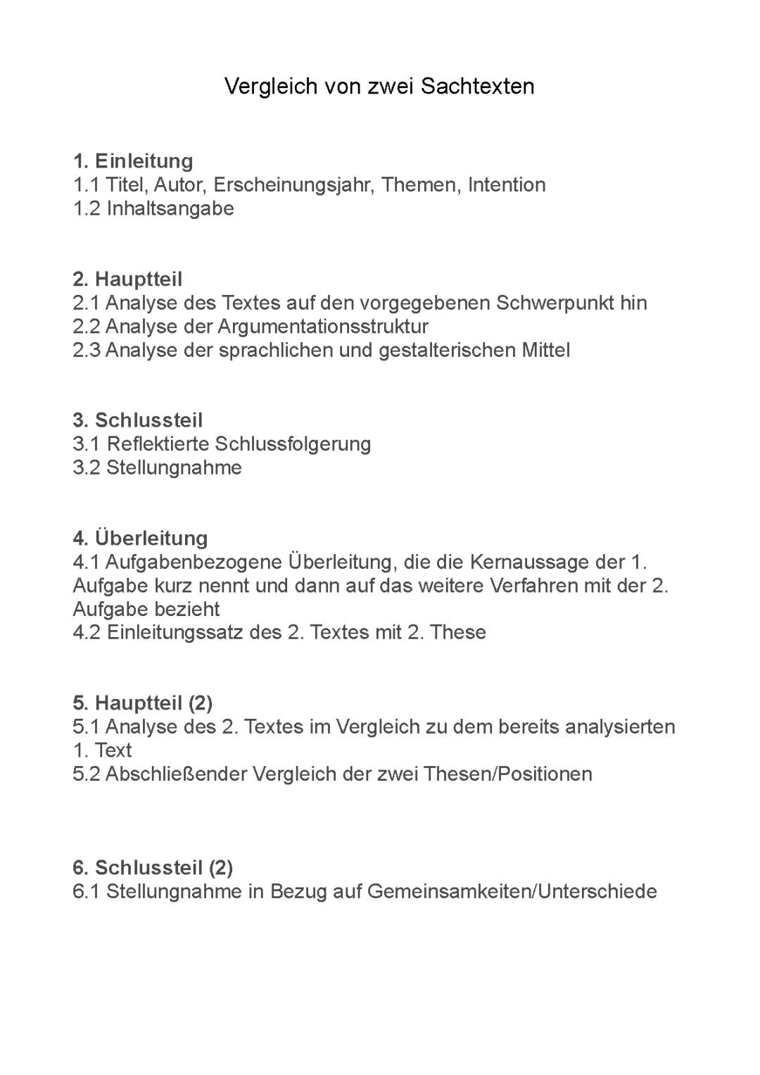 Sachtexte vergleichen