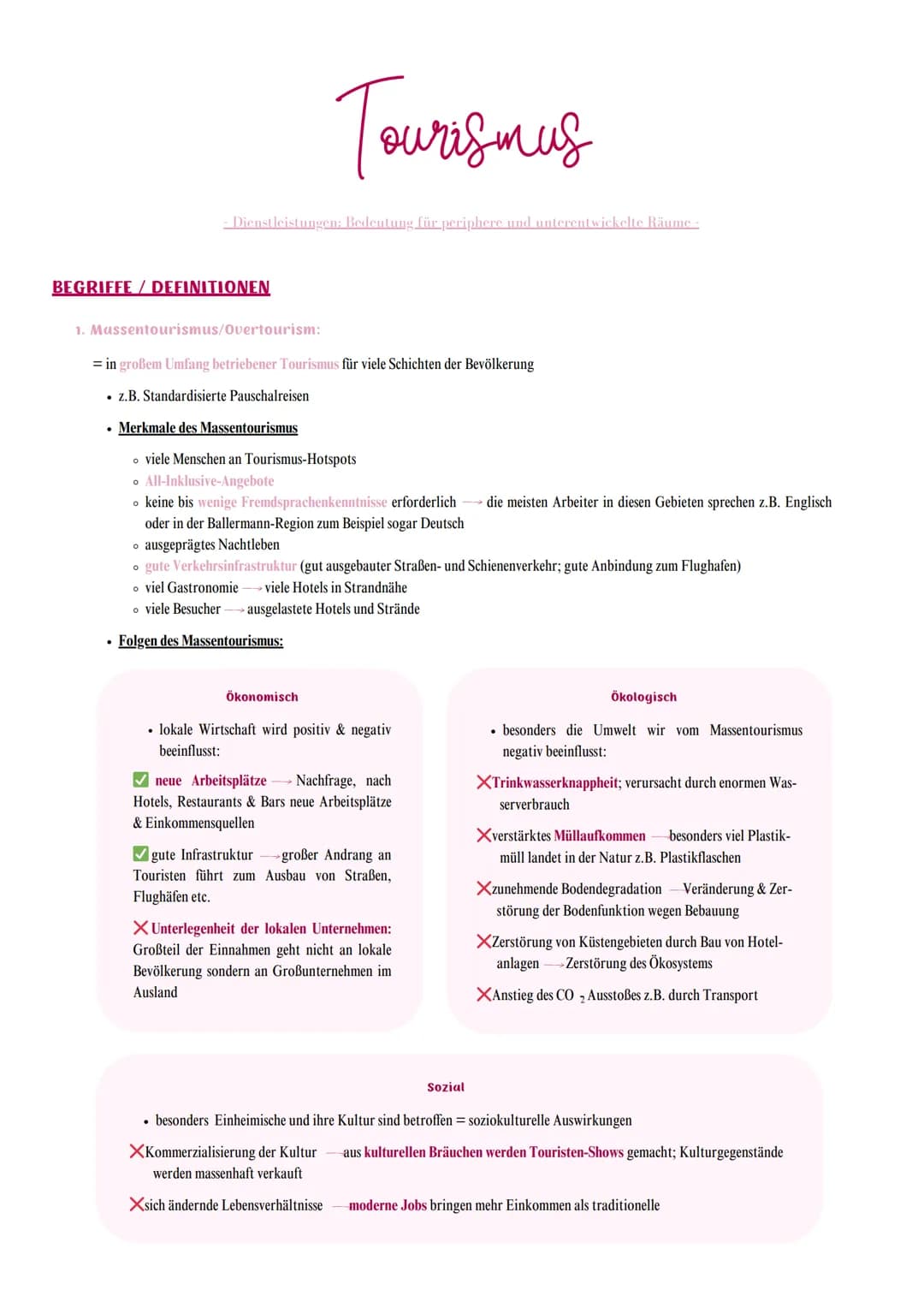 Erdkunde
Qualifikationsphase
Leistungskurs - Dienstleistungen: Bedeutung für periphere und unterentwickelte Räume -
BEGRIFFE / DEFINITIONEN
