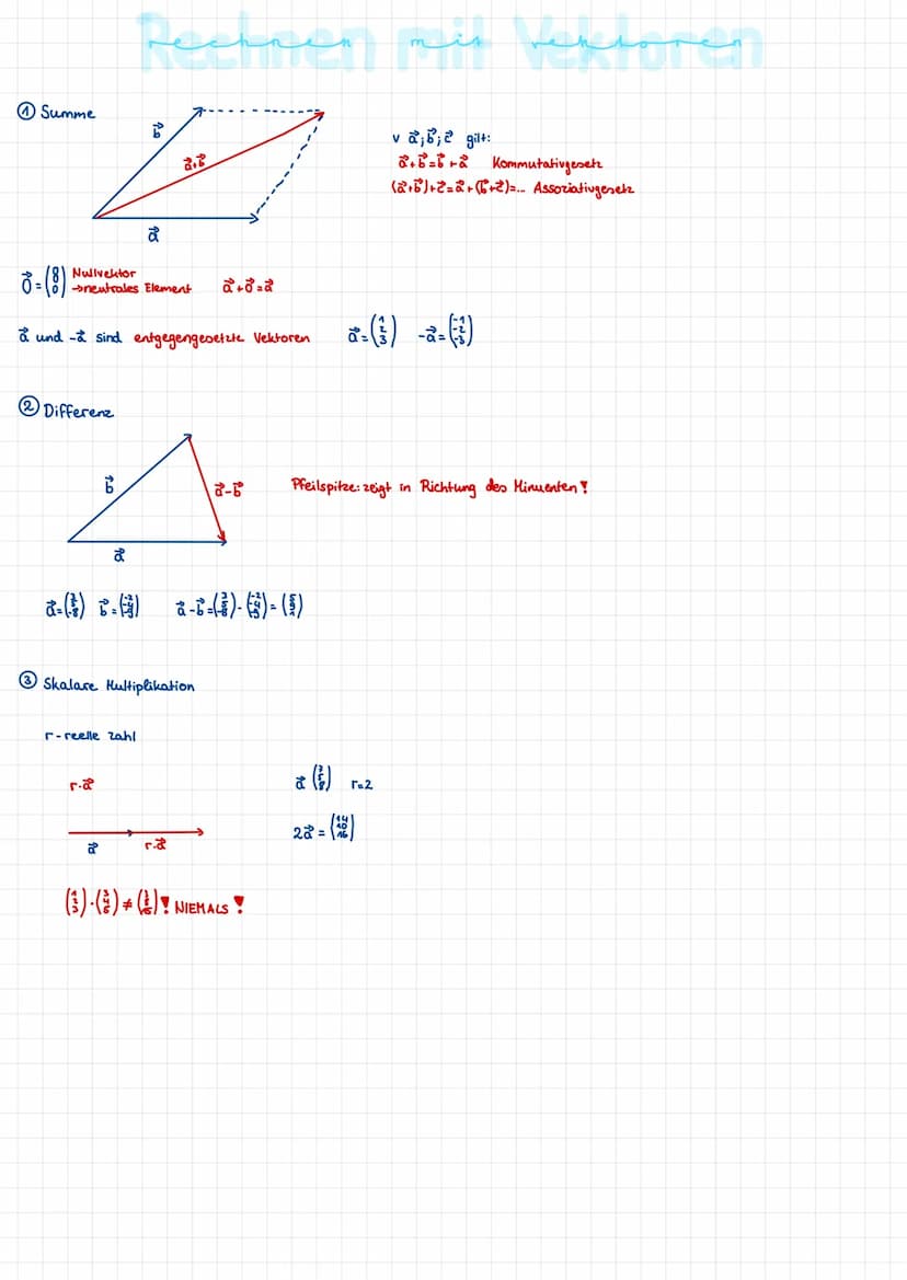 a
gekennzeichnet durch: -Richtung
-Länge
OA = 2² (1) A
) Ortsvektor
IABI=10²+1²+1-0,51²
=1,12 LE
2 +
AB-Verschiebungsvektor
AB-6-2.()-(8)
BÀ