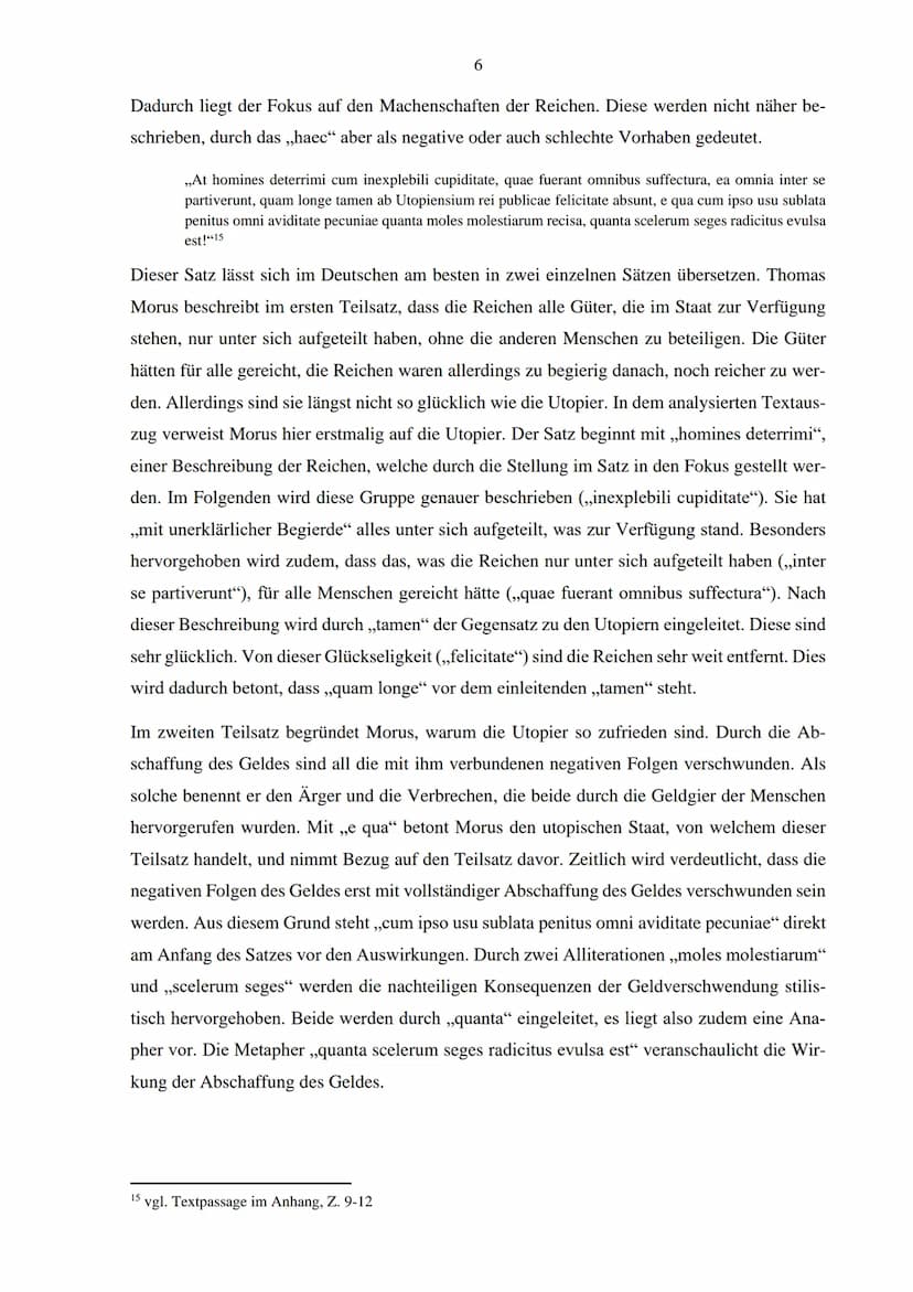 Ist die Darstellung der Reichen und
Mächtigen in der Utopia des Thomas
Morus ein Spiegel unserer Realität? Inhaltsverzeichnis
1 Einleitung: 