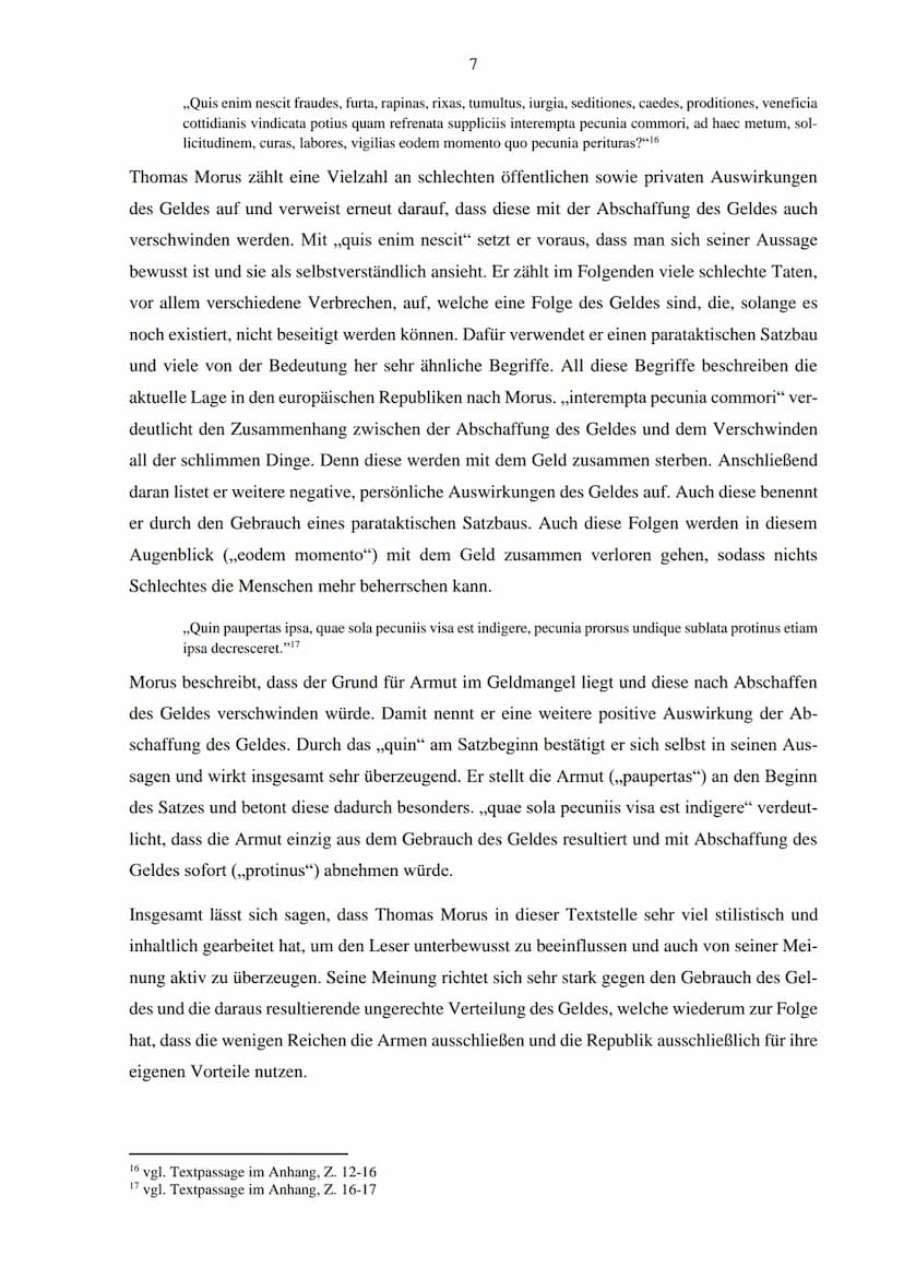 Ist die Darstellung der Reichen und
Mächtigen in der Utopia des Thomas
Morus ein Spiegel unserer Realität? Inhaltsverzeichnis
1 Einleitung: 
