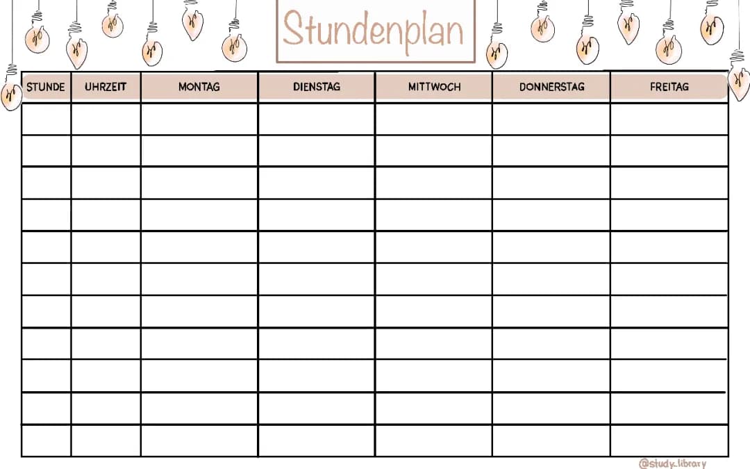  Stundenplan 