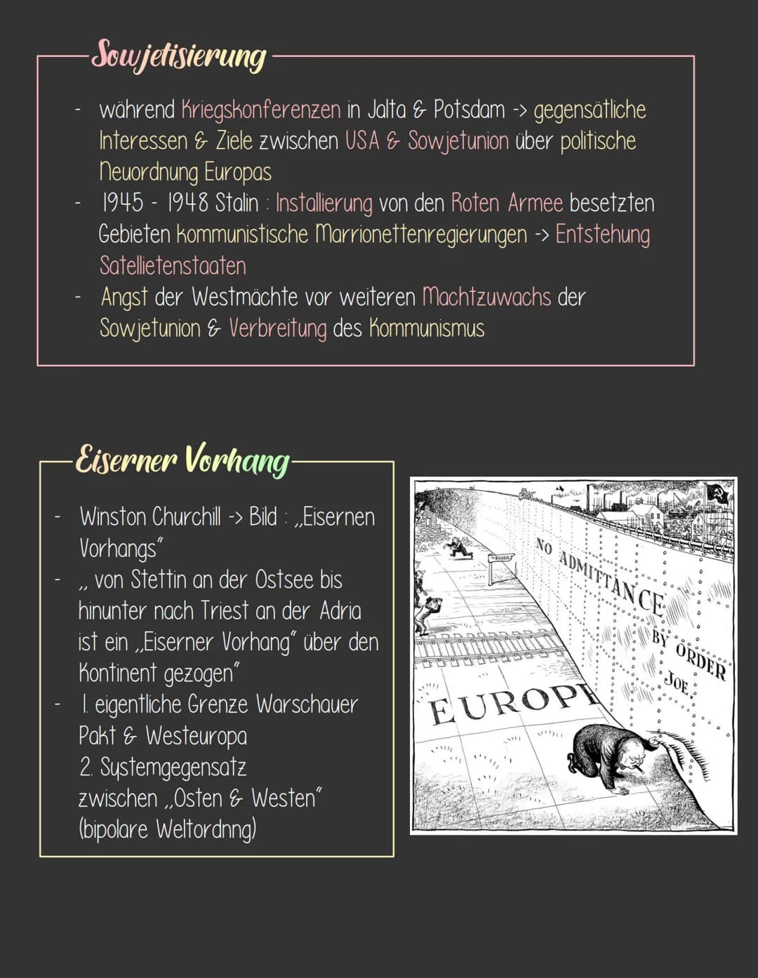 Kalter Krieg
-DEFINITION.
Konkurrenzkampf zwischen Weltmächten USA + verbündete
Westmächte & Sowjetunion + verbündete Ostblockstaaten
Ausein