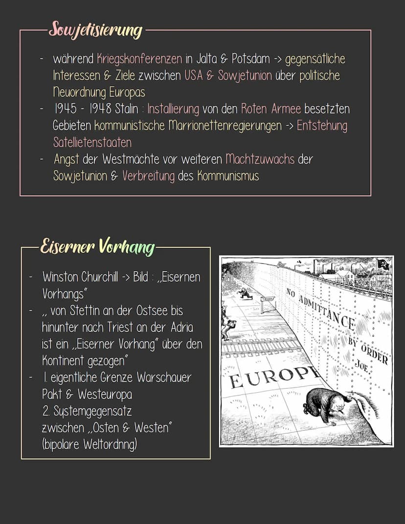 Kalter Krieg
-DEFINITION.
Konkurrenzkampf zwischen Weltmächten USA + verbündete
Westmächte & Sowjetunion + verbündete Ostblockstaaten
Ausein