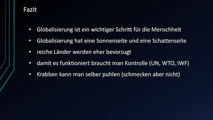 Globalisierung
ÜBER DIE ENTSTEHUNG DER
GLOBALISIERUNG UND IHRE FOLGEN Gliederung
1. Was ist Globalisierung?
Wie entsteht Globalisierung
2. D