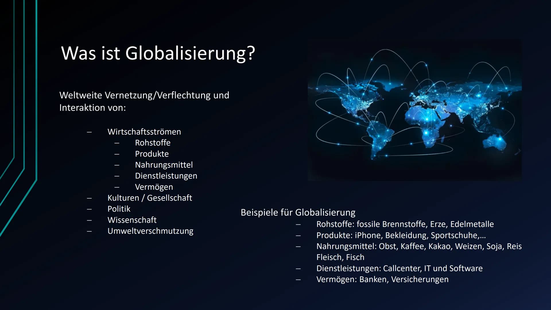 Globalisierung
ÜBER DIE ENTSTEHUNG DER
GLOBALISIERUNG UND IHRE FOLGEN Gliederung
1. Was ist Globalisierung?
Wie entsteht Globalisierung
2. D