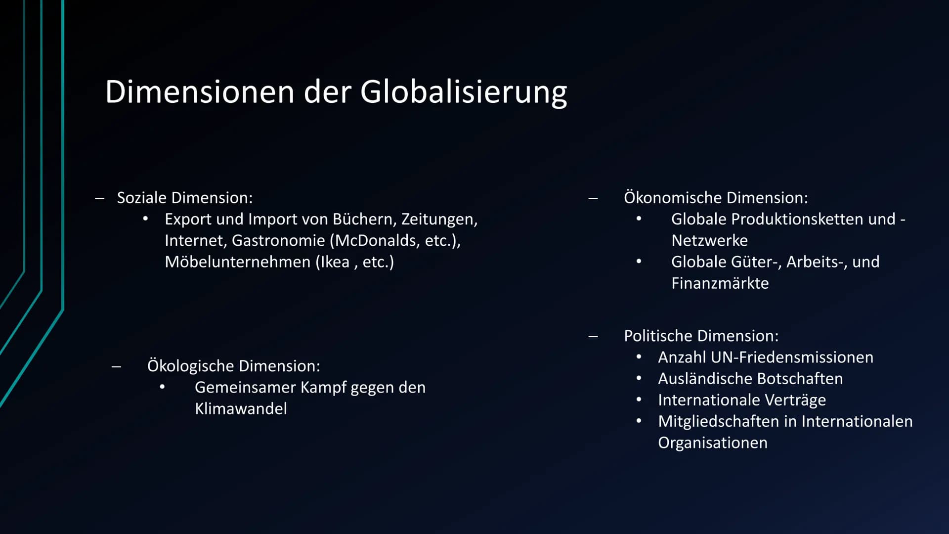 Globalisierung
ÜBER DIE ENTSTEHUNG DER
GLOBALISIERUNG UND IHRE FOLGEN Gliederung
1. Was ist Globalisierung?
Wie entsteht Globalisierung
2. D