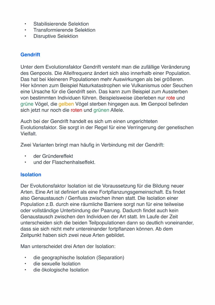 Evolutionsfaktoren
Im Laufe der Stammesgeschichte haben sich die Organismen verändert. Wir
Menschen zum Beispiel haben einen aufrechten Gang