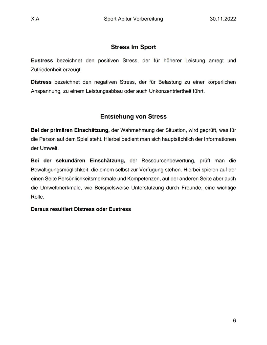 X.A
Sport Abitur Vorbereitung
Lernmodell
30.11.2022
Der Begriff des Lernens bezieht sich auf viele Bereich des menschlichen Handelns. Der
Le
